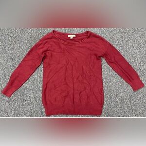 BANANA REPUBLIC brick red Knit 3/4 sleeve sweater knit top XS 0 extra Small